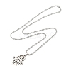 Non-Tarnish Religion 201 Stainless Steel Ball Chain Star Hamsa Hand Pendant Necklaces for Women Men LS-NJEW-U005-05P-2