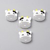 Cow Head Food Grade Silicone Beads SIL-WH0002-74B-1