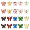 54Pcs 9 Colors Acrylic Alloy Pendants MACR-TA0001-60-3