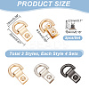 WADORN 3 Style Alloy Bag D-Ring Suspension Clasps FIND-WR0008-43-2