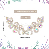 Flower Pattern Rhinstone Appliques AJEW-FG0002-40B-2