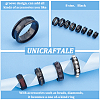 Unicraftale 16pcs 8 Style Stainless Steel Grooved Finger Ring Settings RJEW-UN0001-29-5