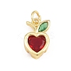 Brass Micro Pave Colorful Cubic Zirconia Pendants KK-E798-06B-G-1