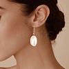 5Pcs Natural White Shell Mother of Pearl Shell Big Pendants SSHEL-SZ0001-04-6