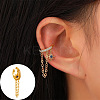 Brass Rhinestone Cuff Earrings WGCA6F2-19-1