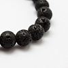 Natural Lava Rock Round Beads Stretch Bracelets BJEW-G550-07-10mm-2