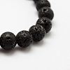 Natural Lava Rock Round Beads Stretch Bracelets BJEW-G550-07-10mm-2
