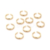 Brass Micro Pave Clear Cubic Zirconia Cuff Rings RJEW-O046-07G-2