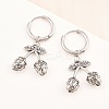 316 Surgical Stainless Strawberry Hoop Earrings EJEW-C160-11B-4