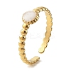 304 Stainless Steel Enamel Open Cuff Rings for Women RJEW-F166-49G-02-1