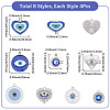 32Pcs 8 Styles Alloy Enamel Pendants ENAM-SC0006-67-2