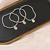 Brass Oval with Jesus Charms Bracelets BJEW-B148-03A-1