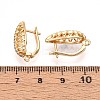 Brass Micro Pave Cubic Zirconia Hoop Earring Finding KK-N261-43G-3