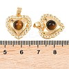 Natural Tiger Eye Pendants KK-H538-11G-3
