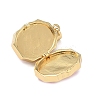 Oval with Butterfly Brass Enamel Locket Pendants KK-P334-18G-01-2