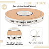 30 Yards Cotton BEST WISHES FOR YOU Word Printed Ribbon OCOR-WH0086-87D-2