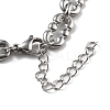 304 Stainless Steel Oval Link Chains Bracelets for Men & Women BJEW-D042-48P-6