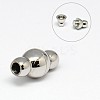 304 Stainless Steel Magnetic Clasps with Glue-in Ends STAS-K006-25C-1