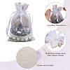 Burlap & Organza Storage Pouches ABAG-WH0040-13-4