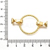 Flat Round Rack Plating Brass Fold Over Clasps KK-S508-20G-3