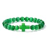Cat Eye Round Beads Stretch Bracelets YG0612-20-1