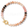 Natural & Synthetic Mixed Gemstone Beads Stretch Bracelets PW-WG8CB33-01-1