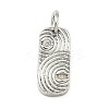 Five Elements Theme Brass Micro Pave Clear Cubic Zirconia Charms KK-F934-02C-P-1