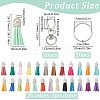 DIY Faux Suede Tassel Pendant Keychain Making Kit DIY-SP0001-42-2