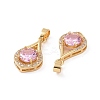 Brass Micro Pave Cubic Zirconia Pendants KK-E068-VC438-3