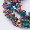 Electroplated Natural Quartz Crystal Bead Strands G-F336-06D-1