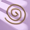 7MM 304 Stainless Steel Cuban Link Chain Necklaces for Unisex NJEW-K295-01A-G-2