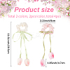 4Pcs 2 Colors Tulip Polyester Elastic Hair Accessories OHAR-CY0001-15-2