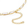 Brass Micro Pave Cubic Zirconia Link Tennis Necklaces for Women NJEW-T013-01G-08-2