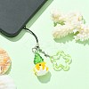 Acrylic & Glass & Alloy Pendant Mobile Straps KEYC-FZ00009-4