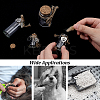 4Pcs Transparent Glass Empty Bottles with Alloy Paw Print Heart Leather Charms AJEW-NB00014-3