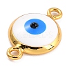 Golden Plated Brass Enamel Links Connectors KK-P197-01A-G-3