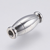 Tarnish Resistant 304 Stainless Steel Magnetic Clasps with Glue-in Ends STAS-O114-018P-2