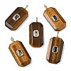 Natural Tiger Eye Faceted Pendants G-F819-02G-01-1