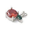 Brass Micro Pave Cubic Zirconia Pendants KK-P290-02D-P-2