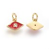 Brass Micro Pave Cubic Zirconia Charms ZIRC-G150-07G-01-2