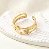 304 Stainless Steel Adjustable Open Cuff Rings for Women RJEW-U062-01C-G-2