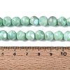 Ombre Effect Dyed Electroplate Opaque Glass Beads Strands EGLA-Q130-01A-09-5