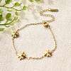 304 Stainless Steel Star Link Bracelets BJEW-Q051-05G-1