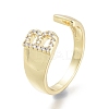 Brass Micro Pave Clear Cubic Zirconia Cuff Rings X-RJEW-F103-13B-G-3