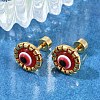 Evil Eye Glass Ear Fake Plugs EJEW-H105-27G-3