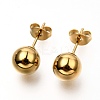 304 Stainless Steel Ball Stud Earrings EJEW-C501-10E-2