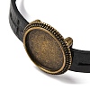 Hollow Cross PU Leather Bracelet Making MAK-I020-01B-2