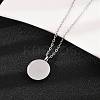 304 Stainless Steel Flat Round Pendant Pet Urn Ashes Necklaces LS-NJEW-S455-01P-3
