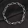 Tarnish Resistant Fashionable 304 Stainless Steel Engraved Vine Mother-son Chain Bracelets STAS-A028-B101P-1