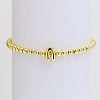 Brass Beaded Stretch Bracelets for Women FS-WG560D0-01-1